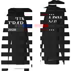 Trump 2028 Flag President Pro Trump 2028 American Flag Langarmshirts