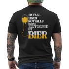 Meine Blutgruppe Ist Bier Ist Bier T-Shirt mit Rückendruck
