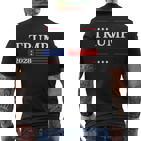 Trump 2028 Flag President Pro Trump 2028 American Flag T-Shirt mit Rückendruck