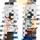 Cat Mir Doch Egal Miau Women's Cat Gray T-shirt Frauen