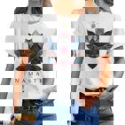 Namaste Lotus Flower Zen Buddhism Yogi Buddhist Buddha Yoga Gray T-shirt Frauen