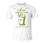 Iced Matcha Latte X Grüner Eiskaffee Eis Matcha Back T-Shirt