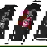 Breast Cancer Awareness African American Afro Pink Ribbon Long Sleeve T-Shirt