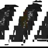 Camo Hip Hop Teddy Bear Cool Rapper Streetwear Graphic Long Sleeve T-Shirt