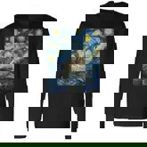 Shark Van Gogh Style Starry Night Long Sleeve T-Shirt