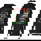 Junenth 1865 Afro Freedom Breaking Chains Freeish Roots Long Sleeve T-Shirt