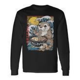 Otter Ramen Kawaii Manga Anime Noodles Y2k Japanese Long Sleeve T-Shirt