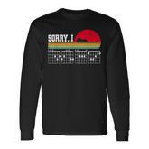 Sorry I Dgaf Hidden Message Retro Guitar Long Sleeve T-Shirt