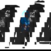 Graphic Teddy Bear Cool Bears Hip Hop Streetwear Colorful Long Sleeve T-Shirt