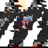 American Flag Bow Tie 4Th Of July Girls Patriotic Cute Bow Women Hoodie