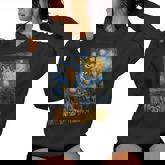 Cute Giraffe Africa Van Gogh Style Starry Night Women Hoodie