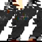 Heartbeat Cat For Silhouette Cute Cat Tie Dye Lover Women Hoodie