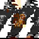 Mom Daughter Giraffe Sunflower Safari Lover Mother's Day Women Hoodie