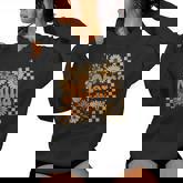 Retro Checkered Mama Pumpkin Flower Fall Autumn Halloween Women Hoodie