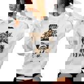 Lolli Life Bleached Leopard Messy Bun Mother's Day Women Hoodie