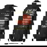 Awesome Like My Daughter Usa Flag Fathers Day Vintage Sweatshirt