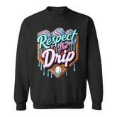 Baseball Drip For Boys Ice Cream Baseball Drip Youth Boys Sweatshirt