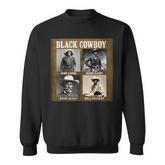 Black Cowboy Western Rodeo Melanin Black History Texas Retro Sweatshirt