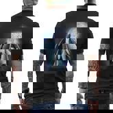 3 Orcas Howling At The Moon Killer Whale Orca Lover Men's T-shirt Back Print