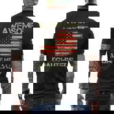 Awesome Like My Daughter Usa Flag Fathers Day Vintage Men's T-shirt Back Print