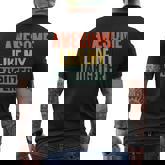 Awesome Like My Daughter Vintage Fathers Day Dad Men's T-shirt Back Print