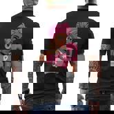 Breast Cancer Awareness African American Afro Pink Ribbon Men's T-shirt Back Print