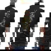 Camo Hip Hop Teddy Bear Cool Rapper Streetwear Graphic Men's T-shirt Back Print