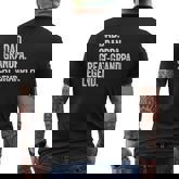 Dad Grandpa Great-Grandpa Legend Vintage Distressed Graphic Men's T-shirt Back Print