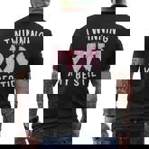 Pink Bow Twinning With My Bestie Twin Matching Twins Friends Men's T-shirt Back Print