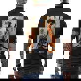 Vintage African Samurai Afro American Bushido Warrior Katana Men's T-shirt Back Print