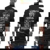 Vintage Stepdad The Man Fathers Day For Men Men's T-shirt Back Print