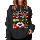 Dad And Mom Mommy Of The Birthday Boy Family Party Decor Mom Women Sweatshirt