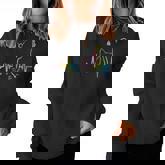 Heartbeat Cat For Silhouette Cute Cat Tie Dye Lover Women Sweatshirt