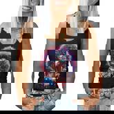 Melanin Afro African Happy 4Th Of July Black Girl Us Flag Women Tank Top