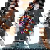 Black Melanin Queen Strong Afro African Dripping Women's Oversized Comfort T-Shirt