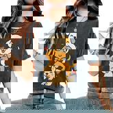 Cute Kawaii Puppies Neko Dog Lover Girl Women's Oversized Comfort T-Shirt