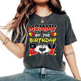 Dad And Mom Mommy Of The Birthday Boy Family Party Decor Mom Women's Oversized Comfort T-Shirt