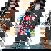 Mom Of The Birthday Girl Family Summer Beach Birthday Party Women's Oversized Comfort T-Shirt