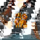 Mom Daughter Giraffe Sunflower Safari Lover Mother's Day Women's Oversized Comfort T-Shirt