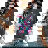 Support Squad Thyroid Cancer Awareness Butterfly Women's Oversized Comfort T-Shirt