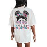Bruh It's My 8Th Birthday Girl Eight 8 Years Old Birthday Women's Oversized Comfort T-Shirt Back Print