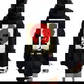 Japanese Samurai Girl Black Cat Ukiyo-E Katana Vintage Women Oversized Hoodie Back Print