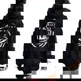 Kauai Hawaii Chicken Rooster Surf Wave Coffee Garden Island Women Oversized Hoodie Back Print