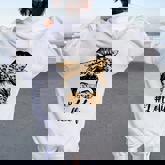 Lolli Life Bleached Leopard Messy Bun Mother's Day Women Oversized Hoodie Back Print