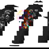 Black Melanin Queen Strong Afro African Dripping T-Shirt