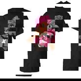 Breast Cancer Awareness African American Afro Pink Ribbon T-Shirt