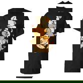 Cute Kawaii Puppies Neko Dog Lover Girl T-Shirt