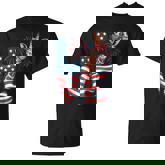 Giraffe Love 4Th Of July Usa Flag Giraffe Women T-Shirt