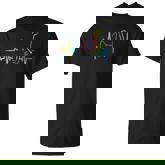 Heartbeat Cat For Silhouette Cute Cat Tie Dye Lover T-Shirt