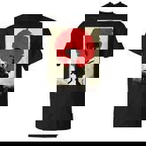 Japanese Samurai Girl Black Cat Ukiyo-E Katana Vintage T-Shirt